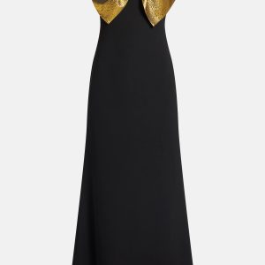 Dali Crepe Bow Evening Dress