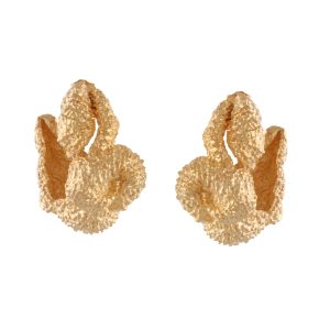 Statement Multi Seashell Hoop Earrings in Gold