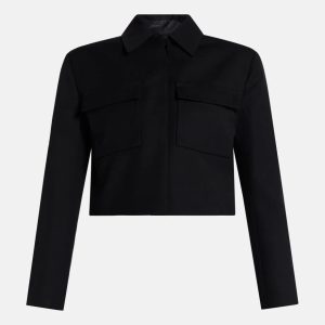 Dayton Cropped Jacket in Black