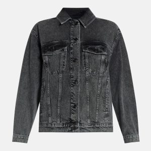 Rory Denim Jacket in Steel Grey