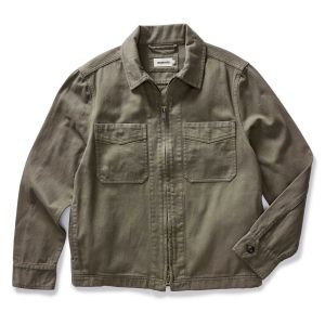 The Station Jacket in Fatigue Olive Broken Twill