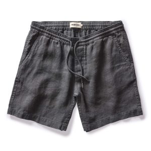 The Apres Short in Faded Black Hemp