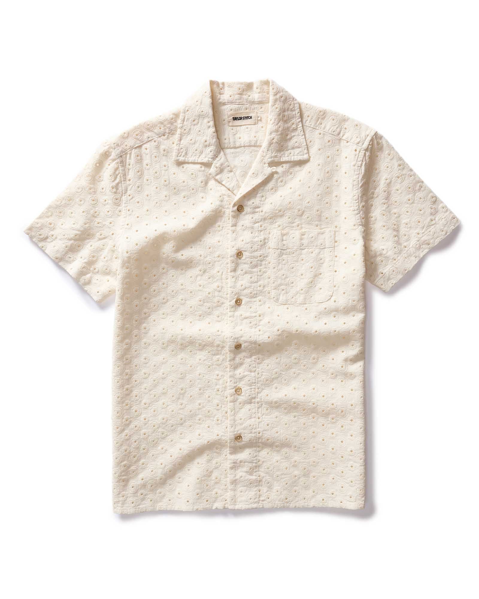 The Hawthorne Shirt in Vintage White Embroidered Eyelet