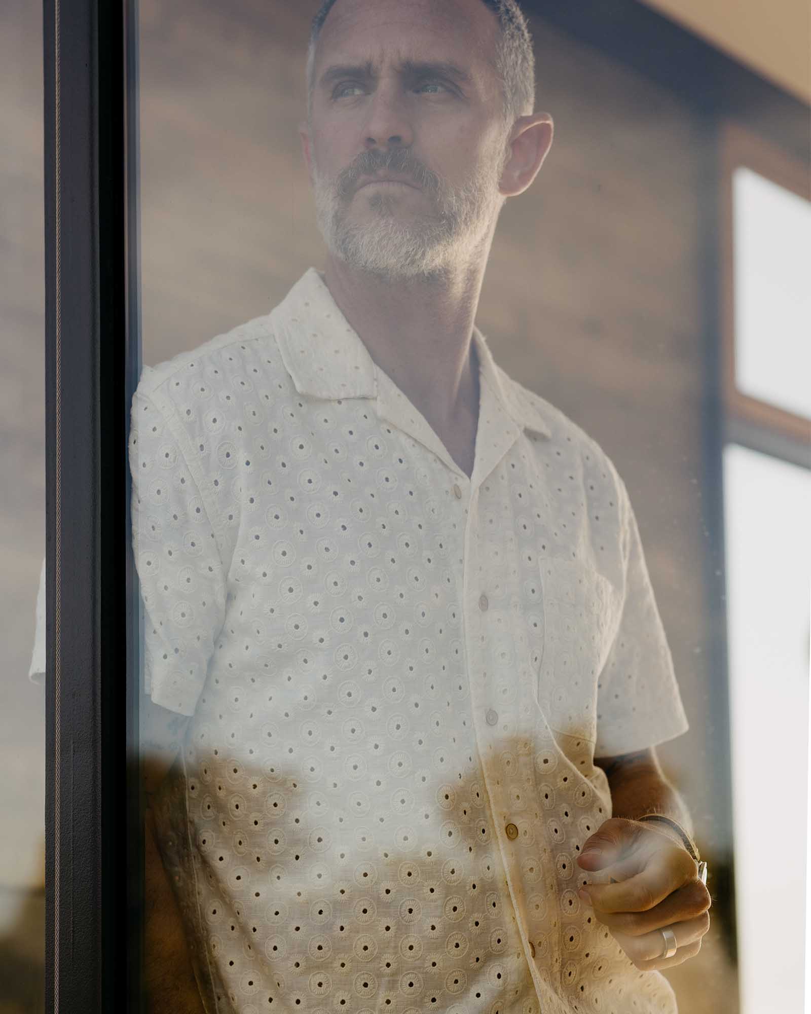 The Hawthorne Shirt in Vintage White Embroidered Eyelet - Image 4