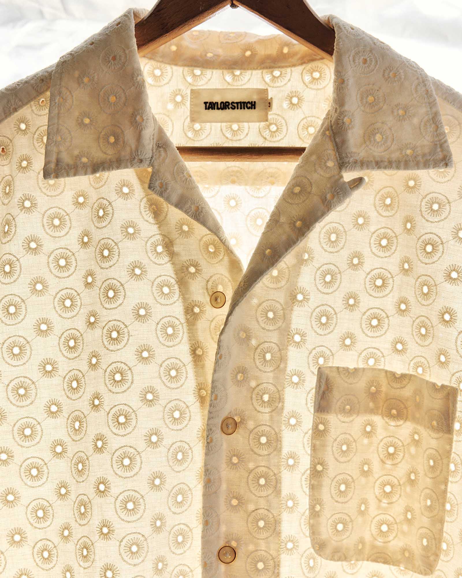 The Hawthorne Shirt in Vintage White Embroidered Eyelet - Image 6