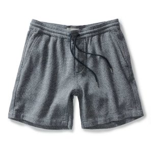 The Apres Short in Navy Linen Tweed