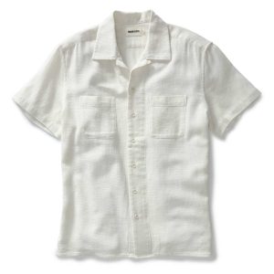 The Conrad Shirt in Vintage White Linen