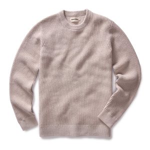 The Ranger Sweater in Heather Fog Linen Waffle