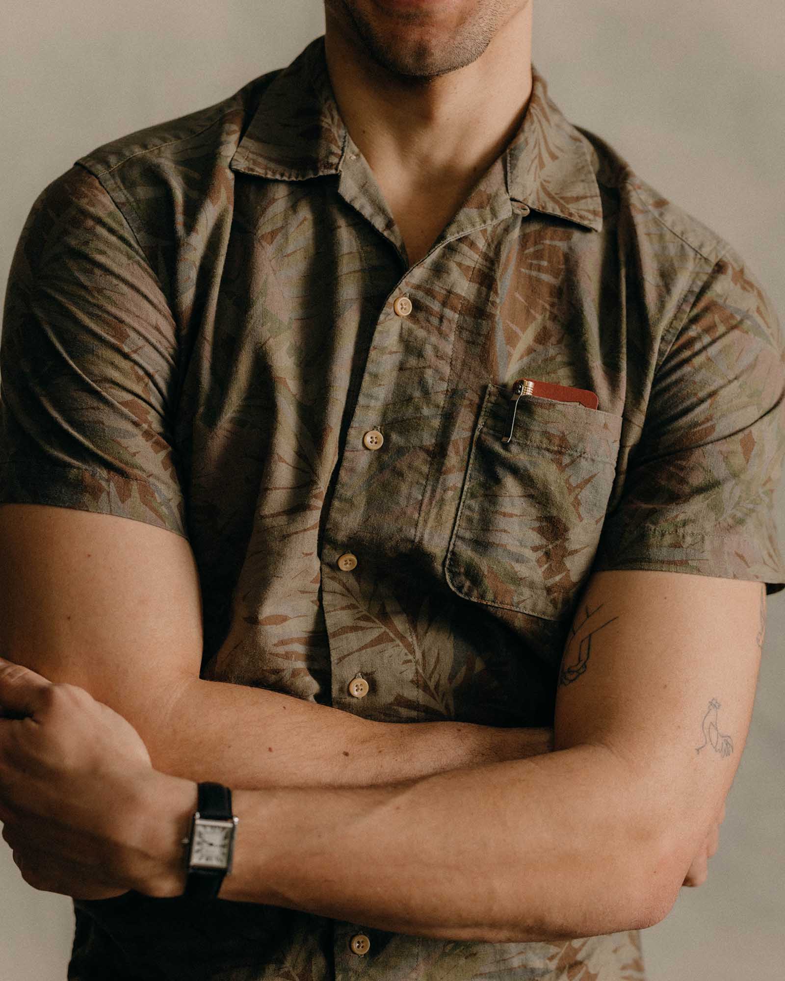 The Hawthorne Shirt in Fatigue Olive Desert Palm - Image 3