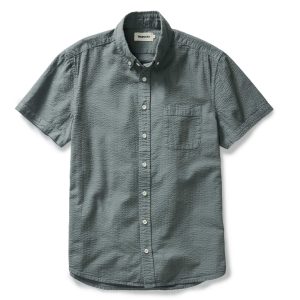The Short Sleeve Jack in Deep Sea Seersucker