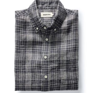 The Jack in Navy Plaid Linen